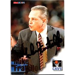688096 Mike Fratello Autographed Cleveland Cavaliers, SC 1997 Skybox Hoops No.253 Basketball Card