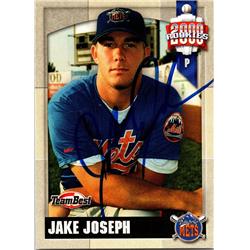 688361 Jake Joseph Autographed Pittsfield Mets 2000 Team Best Rookie No.43 Baseball Card