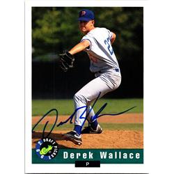 688391 Derek Wallace Autographed Pepperdine Waves 1992 Classic Draft Rookie No.8 Baseball Card
