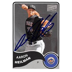 688468 Aaron Heilman Autographed New York Mets 2003 Topps Bazooka No.167 Baseball Card