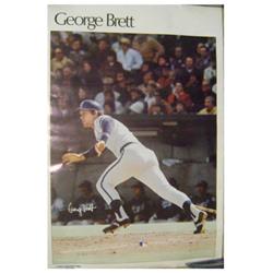 Picture of Autograph Warehouse 664629 22 x 34 in. George Brett Sports Illustrated Kansas City Royals Pinholes Tape Corners Heavy Use Poster