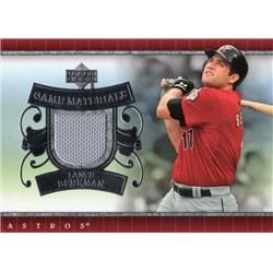 Picture of Autograph Warehouse 664651 Lance Berkman Player Worn Jersey Patch Houston Astros 2007 Upper Deck Materials No.UDLB Baseball Card