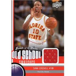 664713 Sam Cassell Player Worn Jersey Patch Florida State Seminoles 2010 Upper Deck Old School No.OS36 Basketball Card