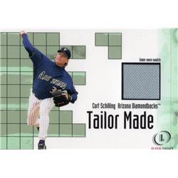 664737 Curt Schilling Player Worn Jersey Patch Arizona Diamondbacks 2001 Fleer Legacy Tailor Made No.CS Baseball Card