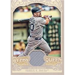 664743 Kevin Youkilis Player Worn Jersey Patch Boston Red Sox 2010 Topps Gypsy Queen No.GQRKY Baseball Card