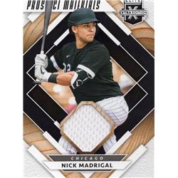 664842 Nick Madrigal Player Worn Jersey Patch Chicago White Sox 2020 Panini Elite Extra Prospect Materials No.PMNM Baseball Card