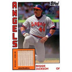 664903 Reggie Jackson Player Worn Jersey Patch Anaheim Angels 2019 Topps No.84RRJ Baseball Card