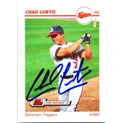 665089 Chad Curtis Autographed Edmonton Trappers 1991 Impel Pre Rookie No.159 Baseball Card