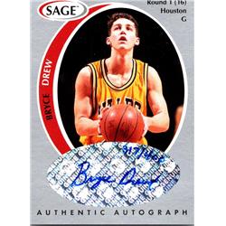 665201 Bryce Drew Autographed Valparaiso CrUSAders 1998 Sage Silver Rookie No.A13 LE 317-400 Basketball Card