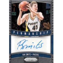 665207 Rik Smits Autographed Indiana Pacers 2019 Panini Prizm Penmanship No.PMRSM Basketball Card