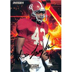 675548 Antonio Langham Autographed Alabama Crimson Tide 1994 Fleer No.16 Rookie Football Card -  Autograph Warehouse