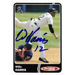 675617 Willie Harris Autographed Chicago White Sox 2003 Topps Total No.219 Baseball Card