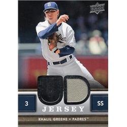 675690 Khalil Greene Player Used Bat Patch San Diego Padres 2008 Upper Deck No.UDJKG Baseball Card