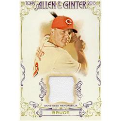 675708 Jay Bruce Player Worn Jersey Patch Cincinnati Reds 2015 Topps Allen & Ginter No.FSRAJBR Baseball Card
