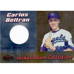 676018 Carlos Beltran Player Worn Jersey Patch Kansas City Royals 2000 Bowmans Best Locker Room Collection No.LRCJ1 Baseball Card