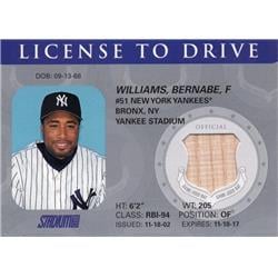 676087 Bernie Williams Player Used Bat Patch New York Yankees 2002 Topps Stadium Club License No.LDBW Baseball Card -  Autograph Warehouse