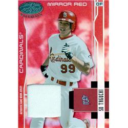 724335 So Taguchi Player Worn Jersey Patch St. Louis Cardinals 2003 Leaf Certified Mirror Red Refractor No.175 LE 14-250 Baseball Card