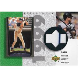 724341 Darin Erstad Player Worn Jersey Patch Anaheim Angels 2002 Upper Deck No.RDE Baseball Card