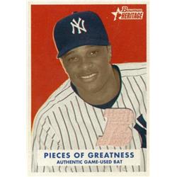 724351 Robinson Cano Player Used Bat Patch New York Yankees 2006 Bowman Heritage No.PGRC Baseball Card