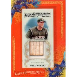 724417 Troy Tulowitzki Player Used Bat Patch Colorado Avalanche 2010 Topps Allen & Ginter No.AGRTT Baseball Card