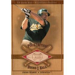 724427 Jason Giambi Player Used Bat Patch Oakland Athletics 2001 Upper Deck No.BJG Baseball Card -  Autograph Warehouse