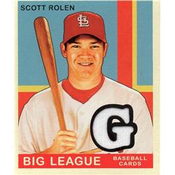 724443 Scott Rolen Player Worn Jersey Patch St. Louis Cardinals 2007 Upper Deck Goudey Mini No.91 Baseball Card