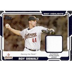 724457 Roy Oswalt Player Worn Jersey Patch Houston Astros 2008 Topps Highlights No.HRRO Baseball Card