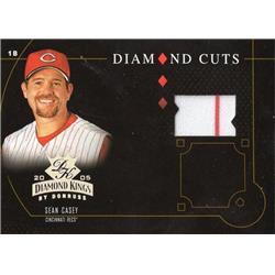 724485 Sean Casey Player Worn Jersey Patch Cincinnati Reds the Mayor 2005 Donruss Diamond Kings No.DC43 Baseball Card