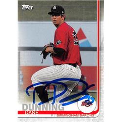 724531 Dane Dunning Autographed Birmingham Barons 2019 Topps Pro Debut No.14 Baseball Card