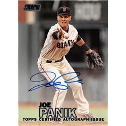 724616 Joe Panik Autographed San Francisco Giants 2016 Topps Stadium Club No.SCAJPK LE 34-50 Baseball Card