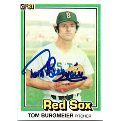 724648 Tom Burgmeier Autographed Boston Red Sox, SC 1981 Donruss No.97 Baseball Card