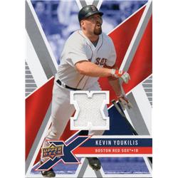 724714 Kevin Youkilis Player Worn Jersey Patch Boston Red Sox 2008 Upper Deck No.UDXMKY Baseball Card