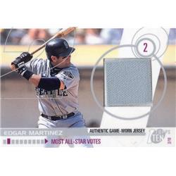 724721 Edgar Martinez Player Worn Jersey Patch Seattle Mariners 2002 Topps Ten No.TTREM Baseball Card