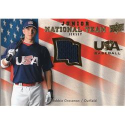724726 Robbie Grossman Player Worn Jersey Patch Team USA 2008 Upper Deck Nationals Team Rookie No.USJRRG Baseball Card