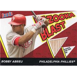 724748 Bobby Abreu Player Used Bat Patch Philadelphia Phillies 2006 Topps Bazooka Blast No.BBLBA Baseball Card
