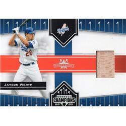 724760 Jayson Werth Player Used Bat Patch Los Angeles Dodgers 2005 Donruss Champions Impressions No.410 Baseball Card