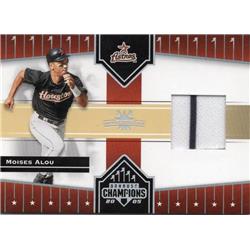 724812 Moises Alou Player Worn Jersey Patch Houston Astros 2005 Donruss Champions Impressions No.205 Baseball Card