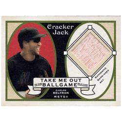 724819 Carlos Beltran Player Used Bat Patch New York Mets 2005 Topps Cracker Jack Mini No.TOCB Baseball Card