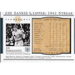 724820 Joe Dimaggio Commemorative 56 Game Hitting Streak Patch New York Yankees 2003 Upper Deck Play Ball No.S8 Baseball Card