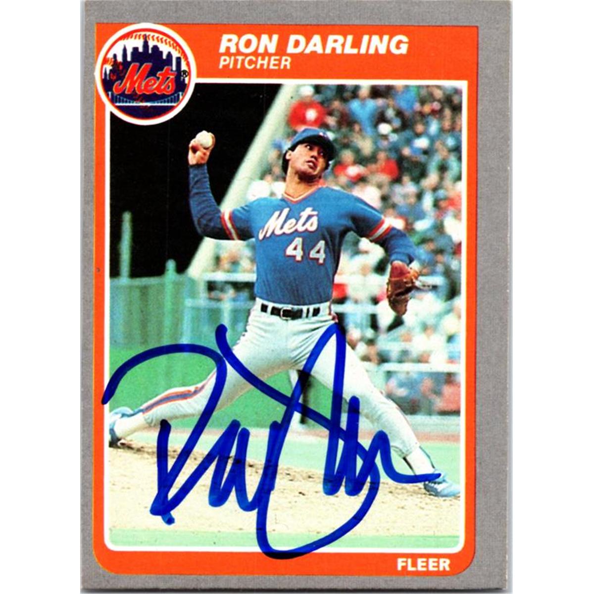 724949 Ron Darling Autographed New York Mets 1985 Fleer No.76 Baseball Card