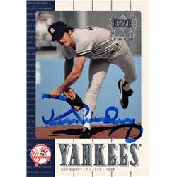 725104 Ron Guidry Autographed New York Yankees 2000 Upper Deck Legends No.28 Baseball Card