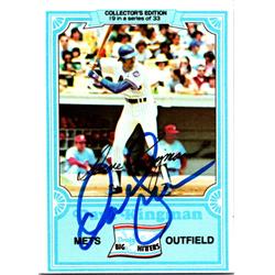 725190 Dave Kingman Autographed New York Mets 1981 Topps Drakes Big Hitters No.19 Baseball Card