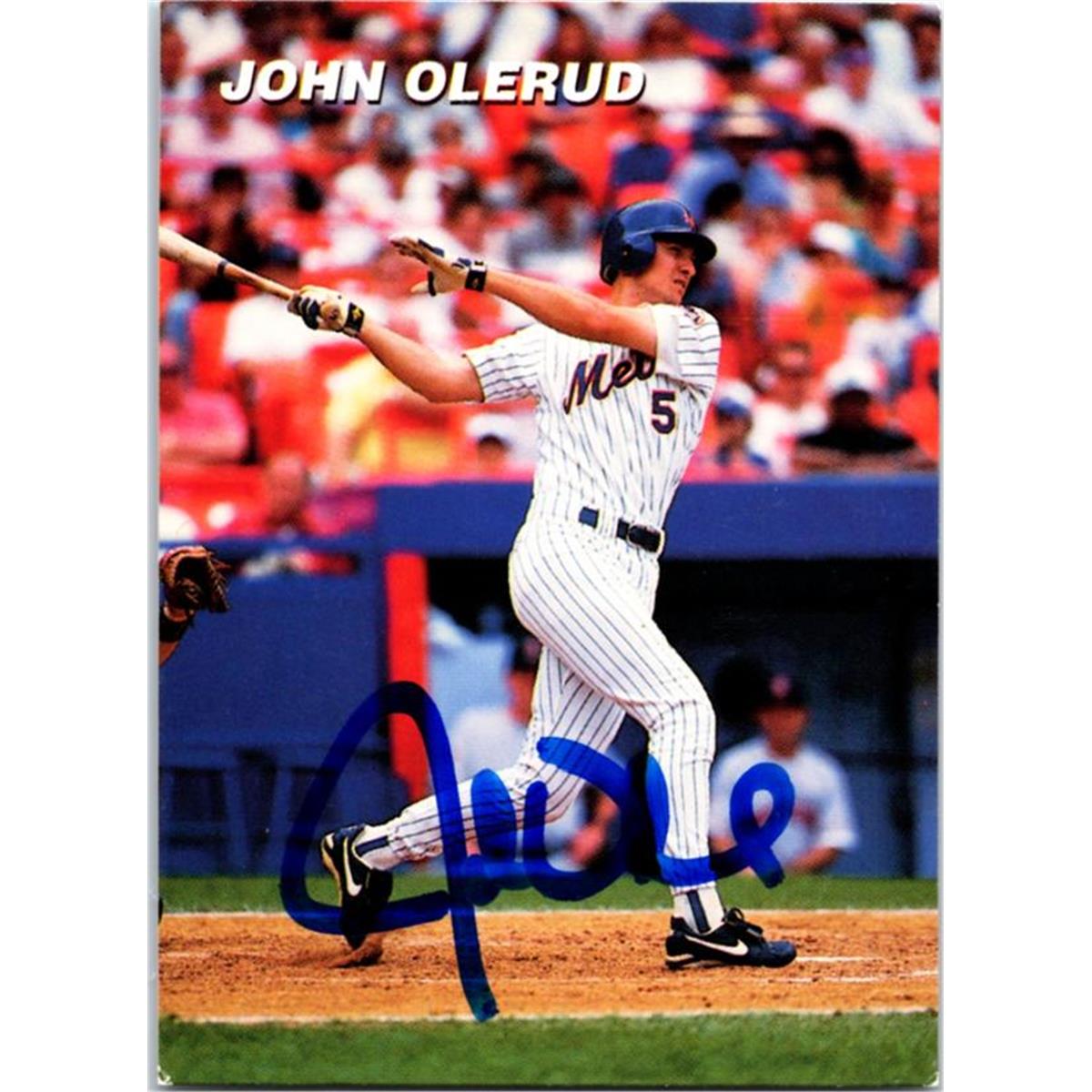 725296 John Olerud Autographed New York Mets Religious Baseball Card