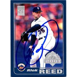 725318 Rick Reed Autographed New York Mets 2001 Topps Opening Day No.37 Baseball Card