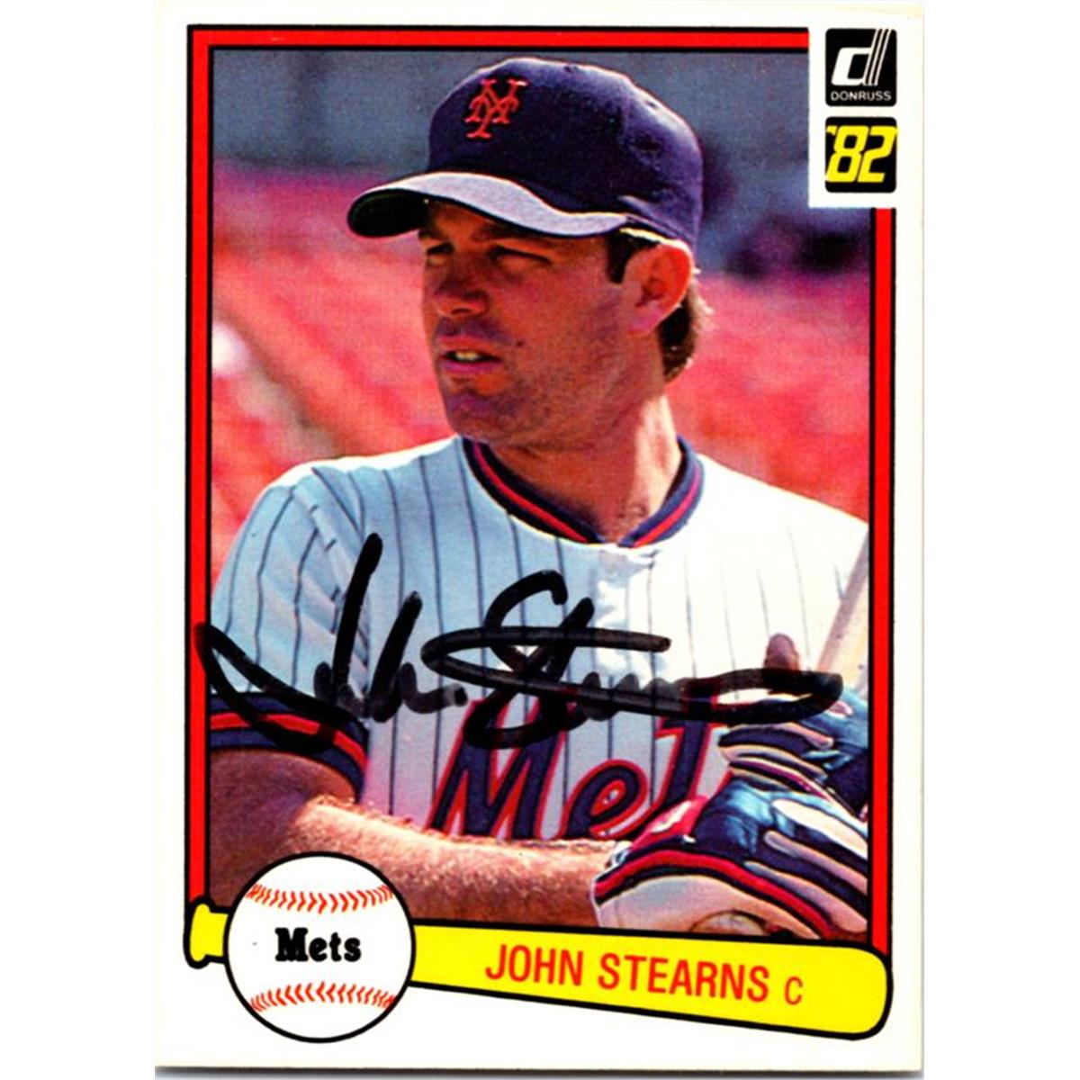 725329 John Stearns Autographed New York Mets 1982 Donruss No.434 Baseball Card