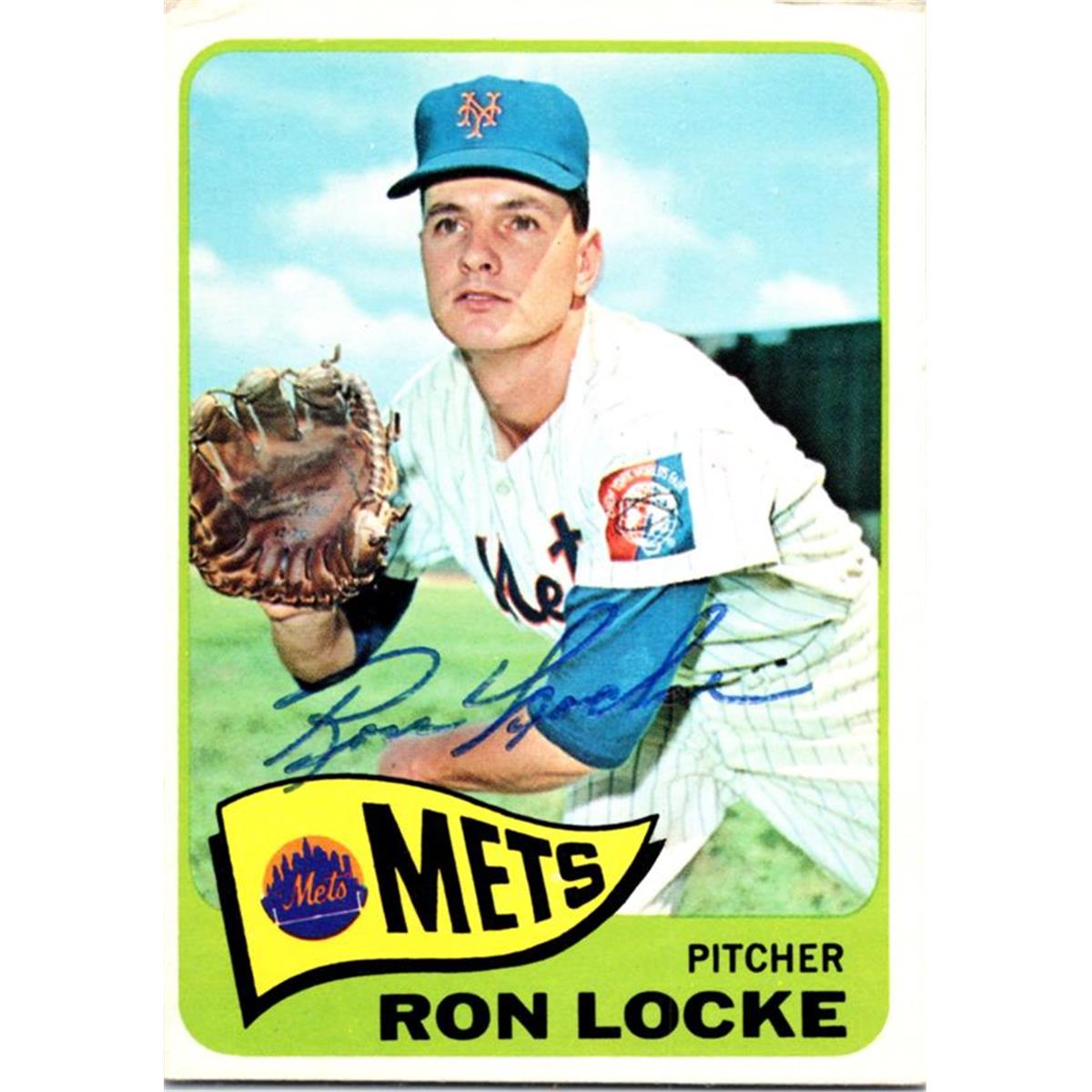 725406 Ron Locke Autographed New York Mets 1965 Topps No.511 Baseball Card