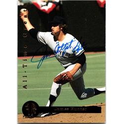 725489 Jim Catfish Hunter Autographed New York Yankees 1994 Front Row Premium No.4 Baseball Card