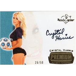 725742 Crystal Harris Autographed Model, Hugh Hefner 3rd Wife 2011 Benchwarmers Premium LE 25-50 Trading Card