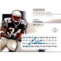 726000 Cedric Cobbs Autographed New England Patriots 2004 Upper Deck No.FSCE Football Card