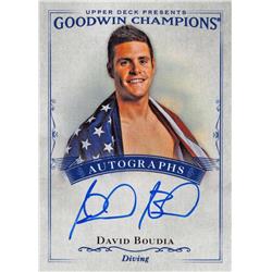 726083 David Boudia Autographed Diving, Olympics 2016 Upper Deck Goodwin Champions No.ABO Trading Card
